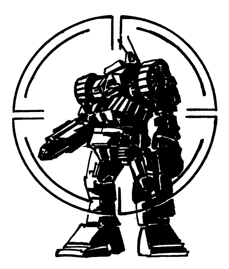 High-contrast black-and-white drawing of the Zeus framed inside a targeting reticle.